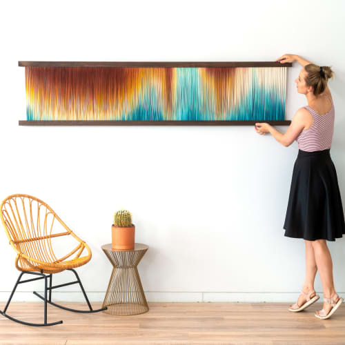 Wide Textile Artwork - FENNA | Tapestry in Wall Hangings by Rianne Aarts / Teddy and Wool Studio