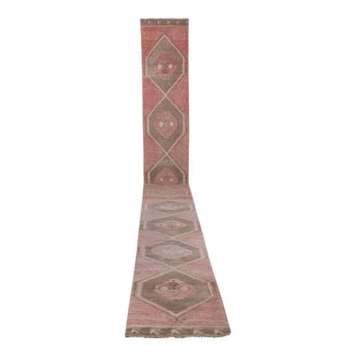 Vintage Turkish Oushak Runner - Long Hallway Runner | Runner Rug in Rugs by Vintage Pillows Store. Item made of cotton