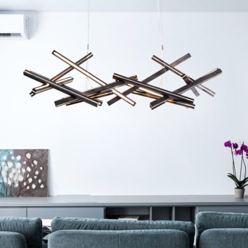 Infinity XS Lux | Chandeliers by Next Level Lighting. Item made of oak wood