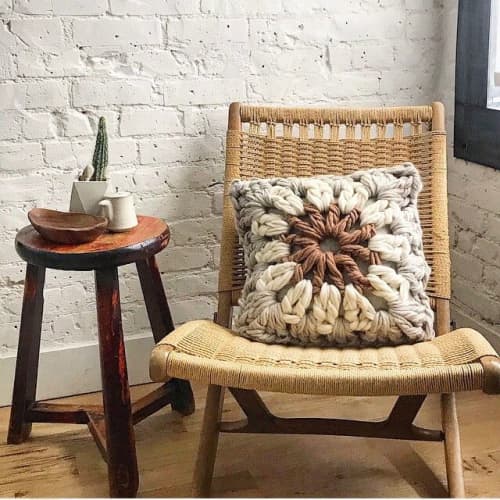 Giant Granny Square Pillow DIY KIT | Pillows by Flax & Twine. Item composed of fabric