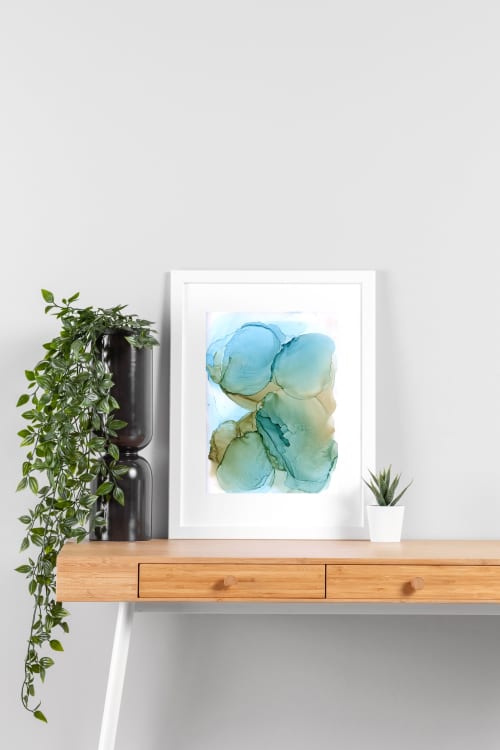 River Stones | Mixed Media in Paintings by Megan Spindler
