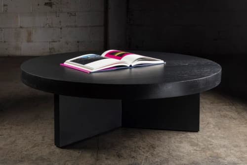 Ebonized Round Coffee Table | Tables by NO AGE FURNITURE STUDIO