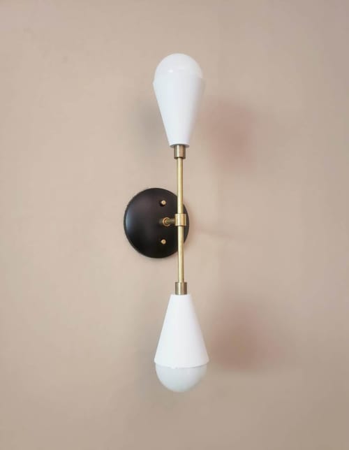 Industrial Antique Brass Light - Modern Linear Sconce | Sconces by Retro Steam Works. Item composed of metal in industrial style