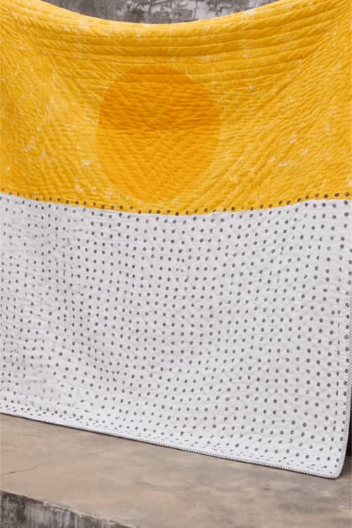 Horizon Quilt | Linens & Bedding by CQC LA. Item composed of cotton