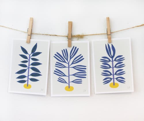 Simplicity Print Set 1 | Prints by Leah Duncan. Item made of paper works with mid century modern & contemporary style