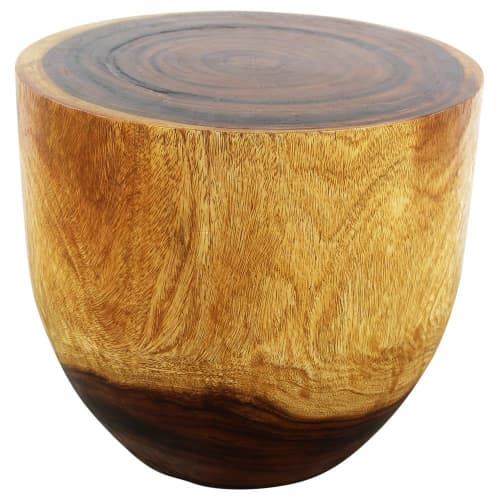 Haussmann® Wood Oval Drum Table 20 in Diameter x 18 in | Coffee Table in Tables by Haussmann®