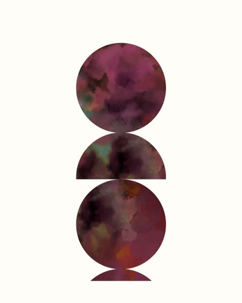 Minimal Watercolor Abstract Print with Geometric Shapes | Prints by Capricorn Press. Item made of paper compatible with boho and minimalism style