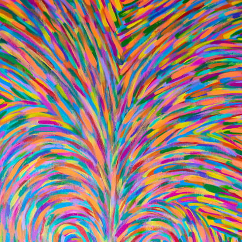 Everyday Beauty – Modern Framed Abstract Painting | 13 1/2 x 13 1/2 Inches | Oil And Acrylic Painting in Paintings by Brianne Valentino