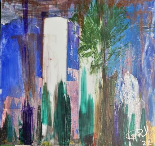 Last Blocked View (12"x12") | Mixed Media in Paintings by The Art Of Gary Gore