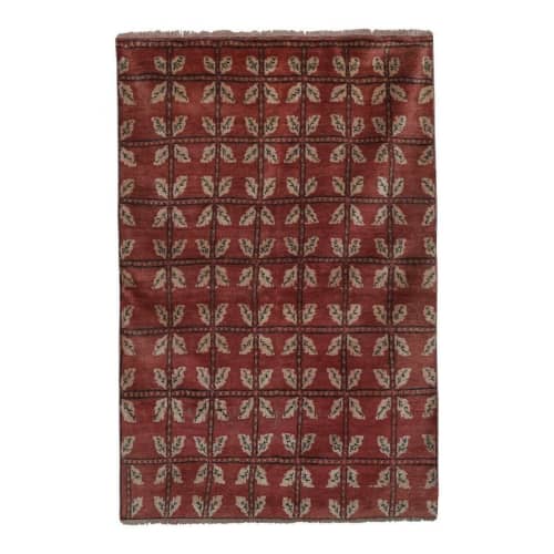Vintage Anatolian Oushak Kars Handwoven Distressed | Area Rug in Rugs by Vintage Pillows Store. Item composed of cotton and fiber