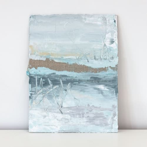 Sand & Bliss - Original | Oil And Acrylic Painting in Paintings by Julia Contacessi Fine Art. Item made of linen & synthetic