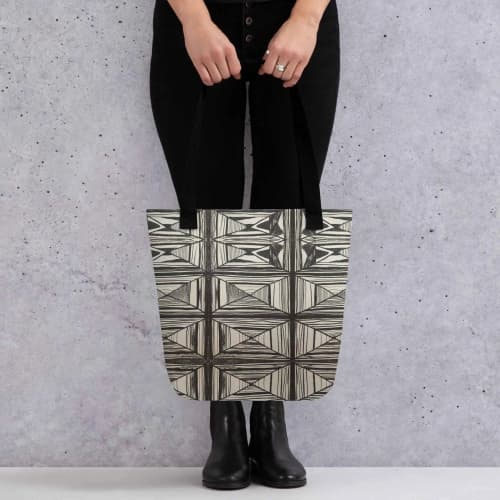 Tote Bag - Deception - Geometric Op Art | Work by Eman's Gallery