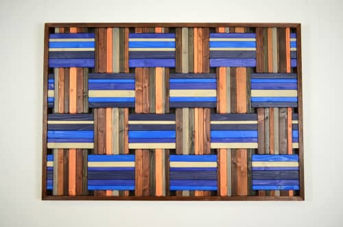 Grecian Weave | Wall Sculpture in Wall Hangings by StainsAndGrains. Item made of wood works with contemporary & industrial style