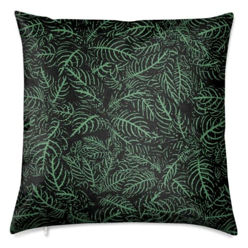 Zebra Plant Velvet Cushion | Pillows by Sean Martorana. Item composed of fabric