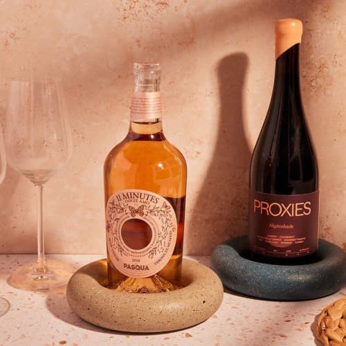 Wine Bottle Coasters | Tableware by Pretti.Cool. Item composed of stone