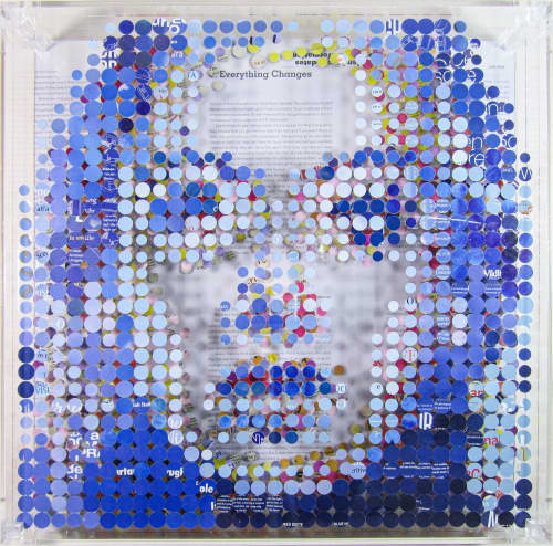 Everything Changes | Collage in Paintings by Paola Bazz. Item composed of paper compatible with contemporary and eclectic & maximalism style