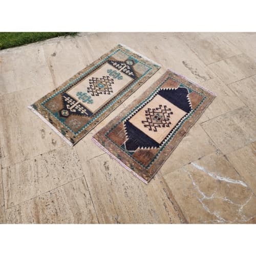 Small Turkish Rug - a Pair | Area Rug in Rugs by Vintage Pillows Store