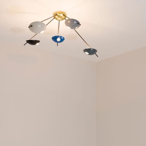 Helios Quinque I | Chandeliers by DESIGN FOR MACHA. Item made of brass
