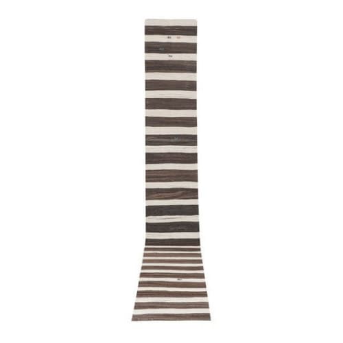 Vintage Organic Turkish Hemp Kilim Runner 2'4'' X 17'2'' | Area Rug in Rugs by Vintage Pillows Store