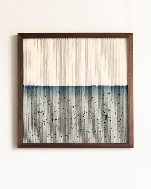 COASTLINE III - Framed-Collection | Wall Hangings by Rianne Aarts / Teddy and Wool Studio. Item made of cotton with fiber