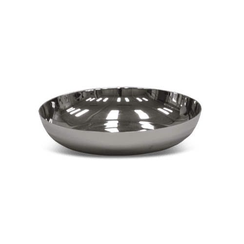 Modern Small Plate In Stainless Steel | Dinnerware by Tina Frey. Item made of steel