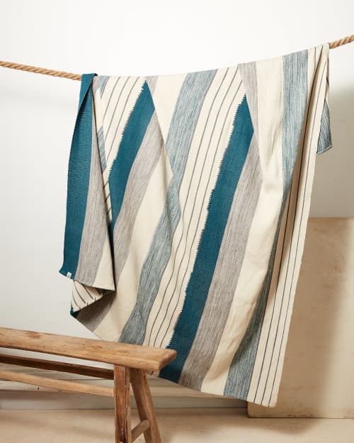 Pantelhó Throw - Cerulean + Sage | Linens & Bedding by MINNA