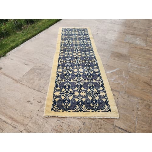 Turkish Gray Runner Rug - Hallway Carpet | Area Rug in Rugs by Vintage Pillows Store