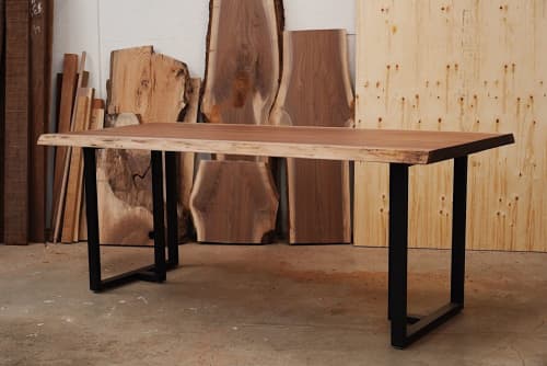 Walnut Dining Table | Tables by ROOM-3. Item made of oak wood with metal