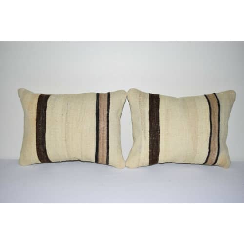 12" X 16" Moroccan Boho Organic Kilim Cushion Cover | Sham in Linens & Bedding by Vintage Pillows Store. Item composed of cotton & fiber