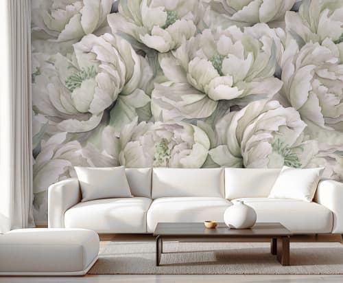 Full Bloom — Bold Florals Luxury Wallpaper Mural | Wall Treatments by ELLE WALLS