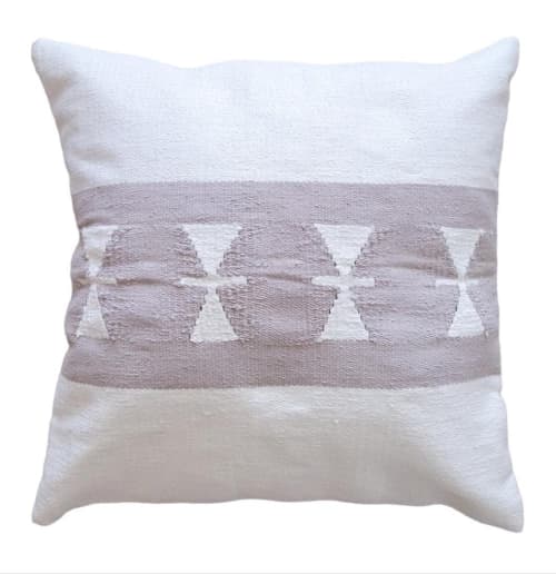 Sky Handwoven Cotton Decorative Throw Pillow Cover | Cushion in Pillows by Mumo Toronto. Item composed of cotton