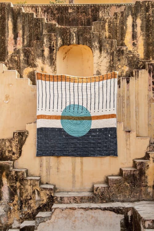 Midnight Moon Quilt | Linens & Bedding by CQC LA. Item made of cotton