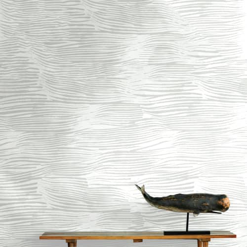 Aegean | Stone | Wallpaper in Wall Treatments by Jill Malek Wallpaper. Item composed of fabric and paper