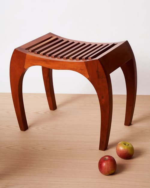 RUMBO stool | Chairs by VANDENHEEDE FURNITURE-ART-DESIGN. Item made of wood works with japandi & mediterranean style