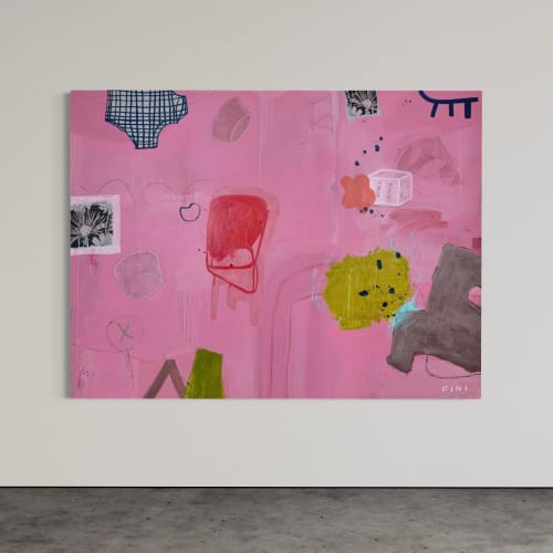 The Big Pink One | Oil And Acrylic Painting in Paintings by Sarah Finucane