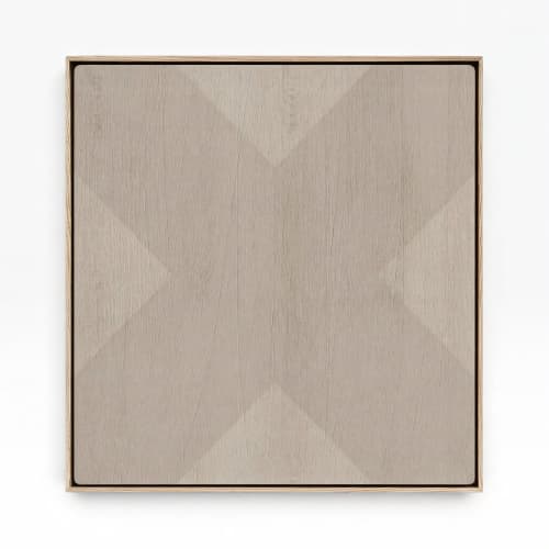 Geo X in Driftwood by DSCVR Art Framed Canvas Wall Art | Prints in Paintings by ArtCollectiv