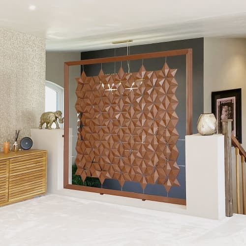 Freestanding room divider Facet 204 x 180cm | Decorative Objects by Bloomming, Bas van Leeuwen & Mireille Meijs. Item made of steel & synthetic