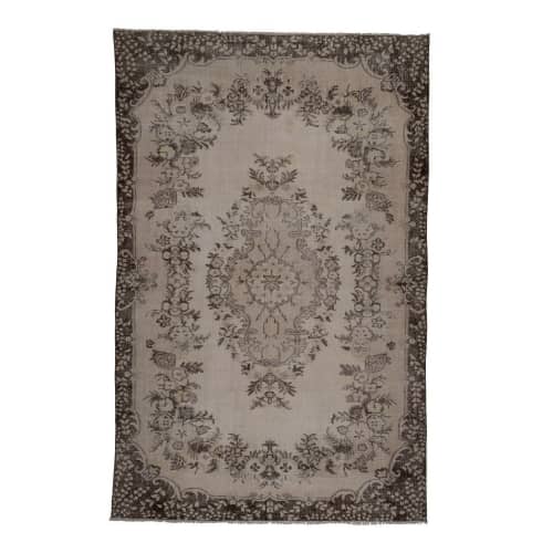 Vintage Hand Knotted Turkish Oushak Rug 6.4 x 9.9 ft. | Area Rug in Rugs by Vintage Pillows Store. Item made of cotton with fiber