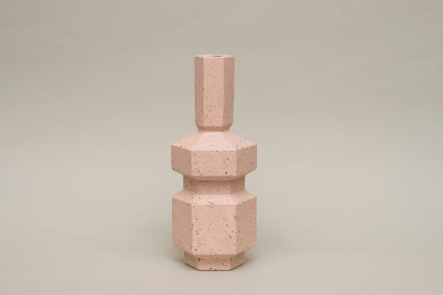 Vase Hexad 26 - Terracotta Waste | Vases & Vessels by Tropico Studio. Item composed of ceramic