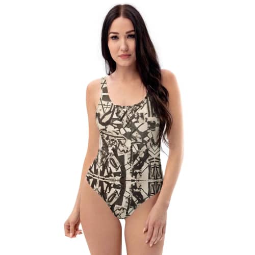 Swimsuit - Fragments of Memory - Abstract Ink Splash | Work by Eman's Gallery