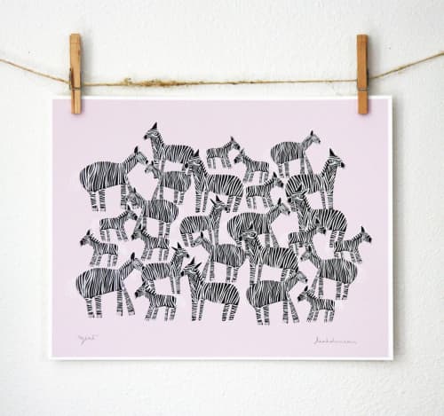 Zeal Print | Prints by Leah Duncan. Item made of paper works with mid century modern & contemporary style