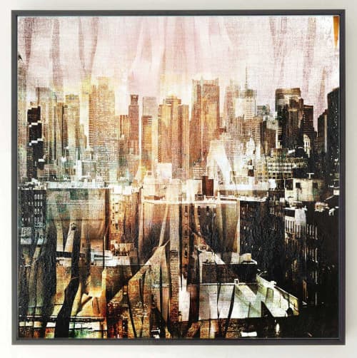 New York 54 – Mixed Media Cityscape Painting | Paintings by Dario Moschetta