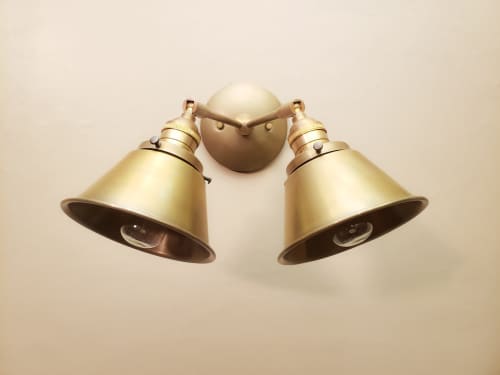 Kitchen Shelves Light - Bathroom Lights - Wall Sconce | Sconces by Retro Steam Works. Item made of brass compatible with mid century modern and modern style
