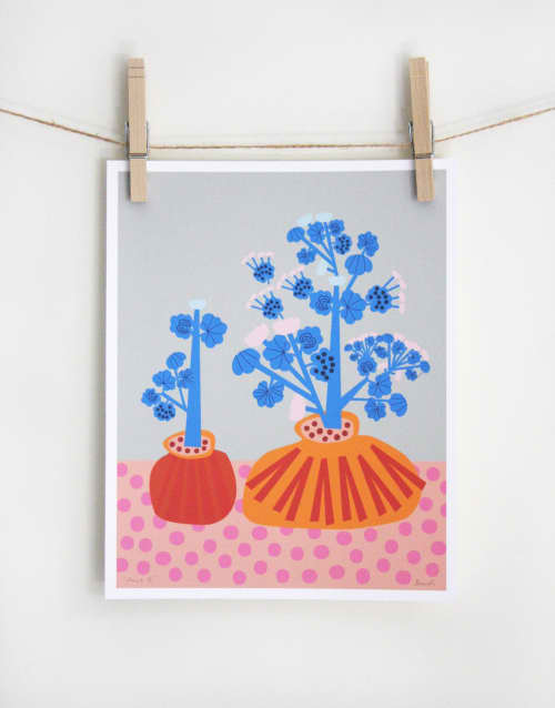 Duet 1 Print | Prints by Leah Duncan. Item composed of paper compatible with mid century modern and contemporary style