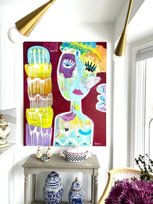 Let's Have Cake! | Sold | Oil And Acrylic Painting in Paintings by Aleea Jaques ,