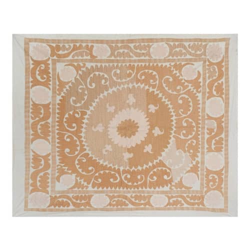 Suzani Wall Hanging Decor - Pastel Suzani Table Cloth - Uzbe | Tablecloth in Linens & Bedding by Vintage Pillows Store