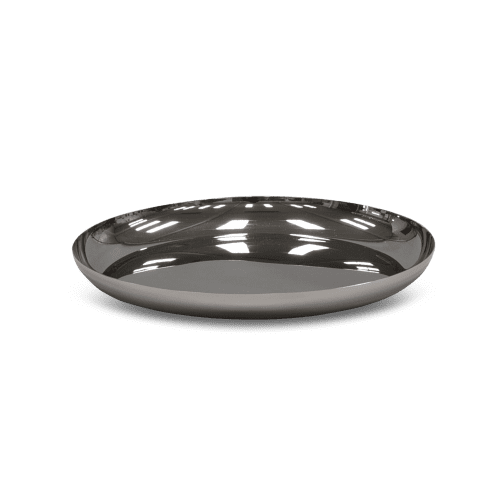 Modern Medium Platter In Stainless Steel | Serveware by Tina Frey. Item composed of steel