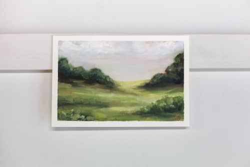 Bluegrass Field No. 1 | Oil And Acrylic Painting in Paintings by JoAnna Liston | Lily Field Studio. Item made of paper compatible with boho and country & farmhouse style