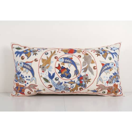 Lumbar Body Pillow Fashioned from a Vintage Animal Pictorial | Cushion in Pillows by Vintage Pillows Store