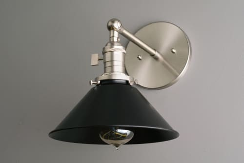 Industrial Lighting - Wall Sconce - Model No. 9144 | Sconces by Peared Creation. Item made of brass